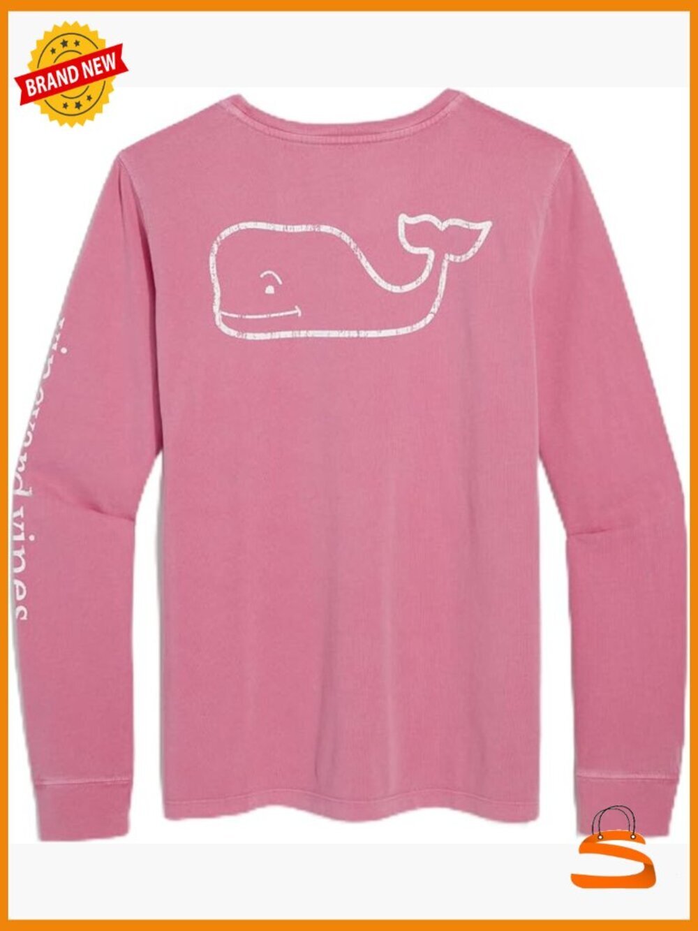 Long-Sleeve Pocket Tee with Whale Graphic
